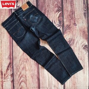 36x34 Vtg Levi's Mens Slim Straight Stretch Blue Jeans